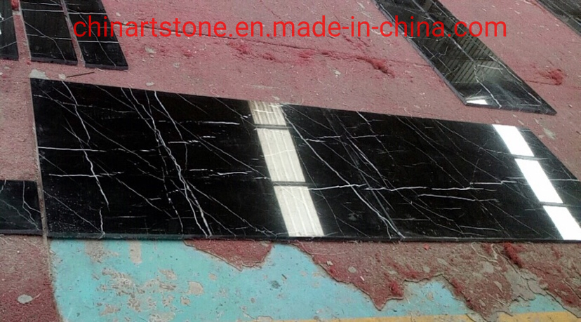 Top Quality Chinese Nero Marquina Black Marble for Slab and Tile