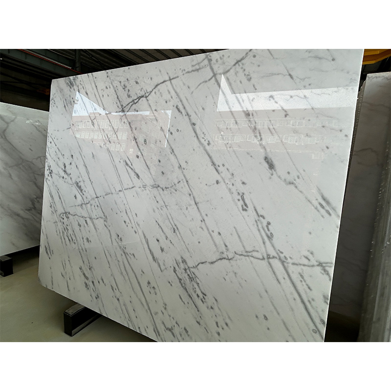 Polished Natural Stone China Statuario/Statuary White Marble Tiles/Slabs for Bookmatch Background/Flooring/Wall/Countertop/Indoor/Interior Decoration Price