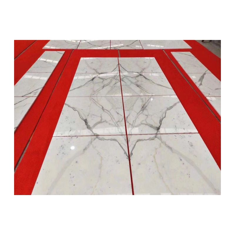 High-Quality Calacatta White Marble Slab for Home Dé Coration, Luxurious Italian Calacatta Vagli Marble Tile