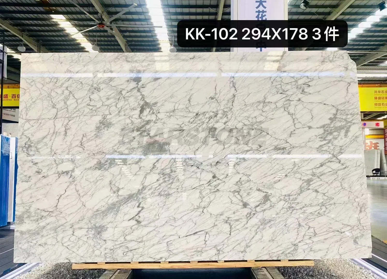 Starstone Luxury Natural Marble Italian Statuari White Marble with Veins for Wall and Flooring Tiles