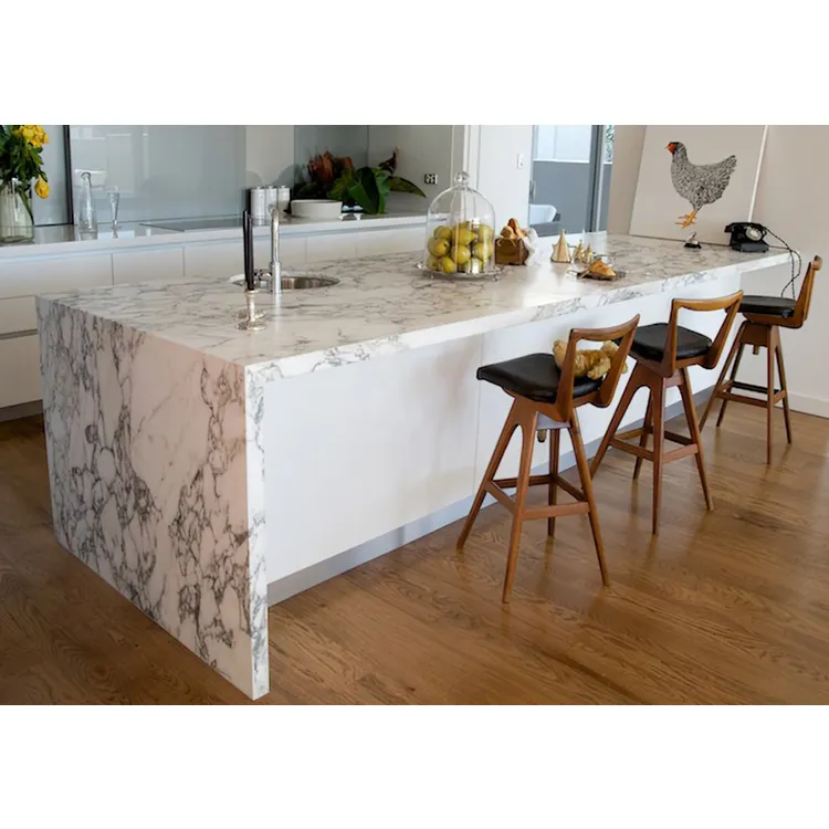 Arabescato White Marble Table Countertop