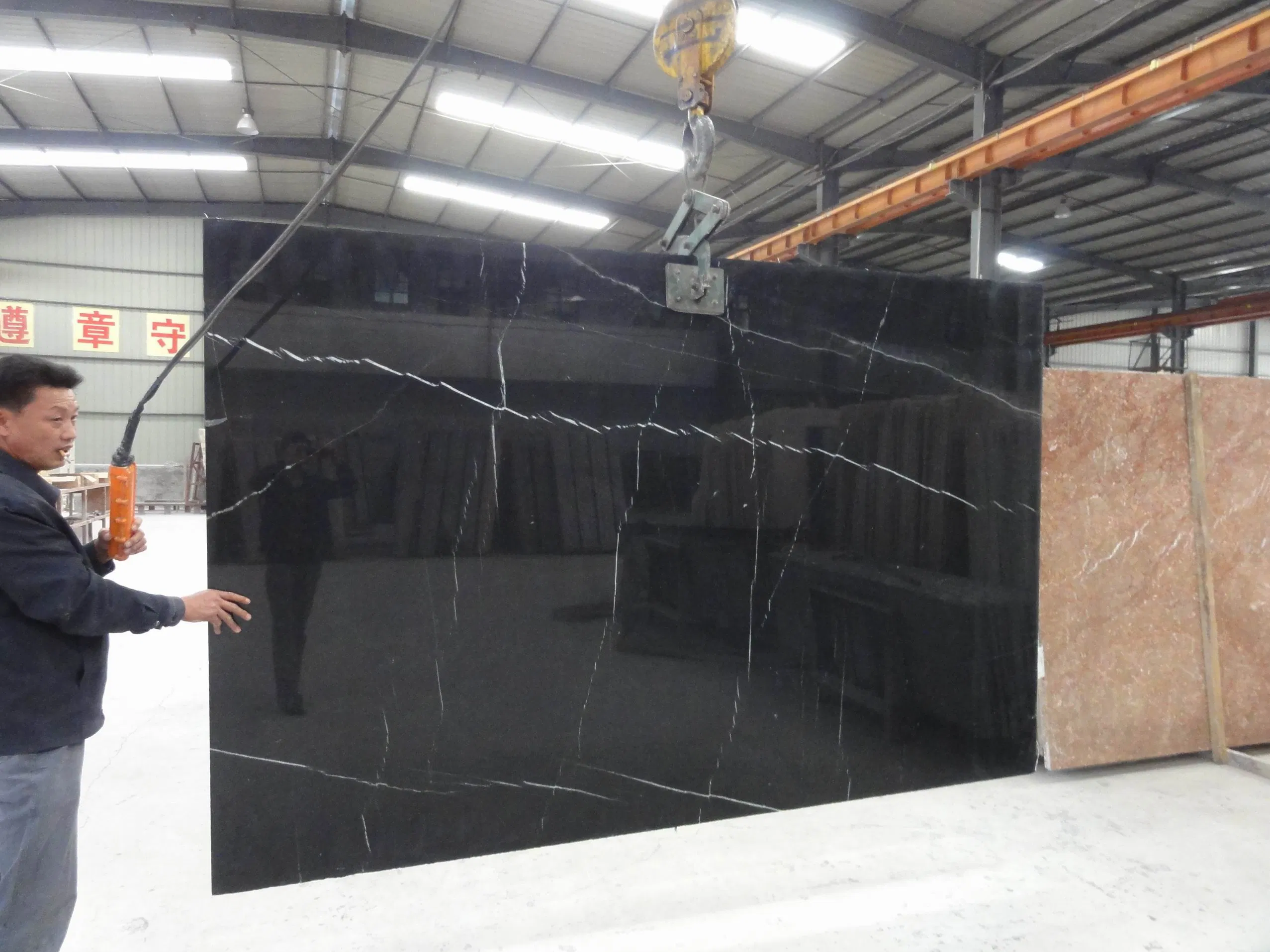 Cheap Black Marble Nero Marquina Marble Factory Price Wall Floor Covering Spain Black Marble Fireplace Decoration