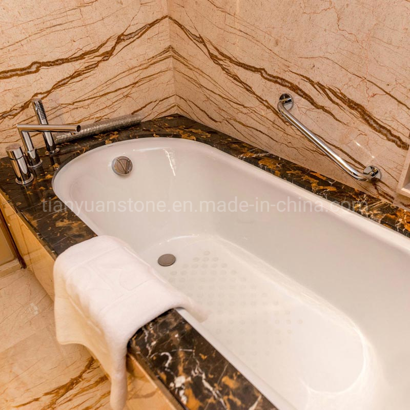 Sofitel Gold Marble and Portoro Gold/Beige/Yellow Gold Tiles Marble Tile Floors