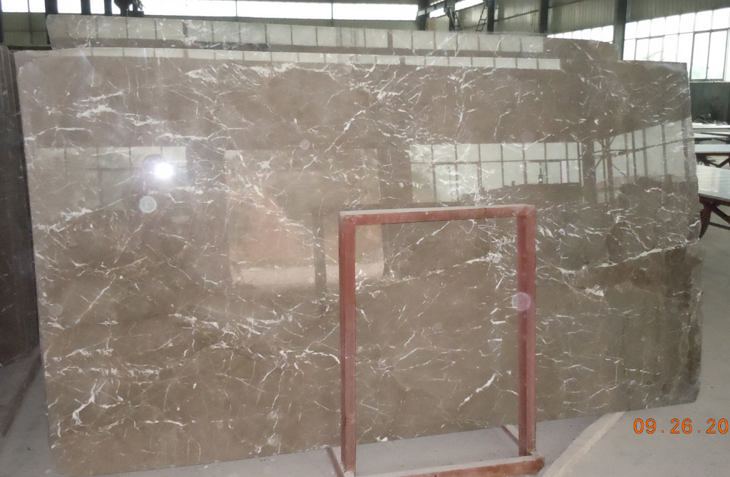 Armani Brown Marble, Polished Marble Tile Flooring