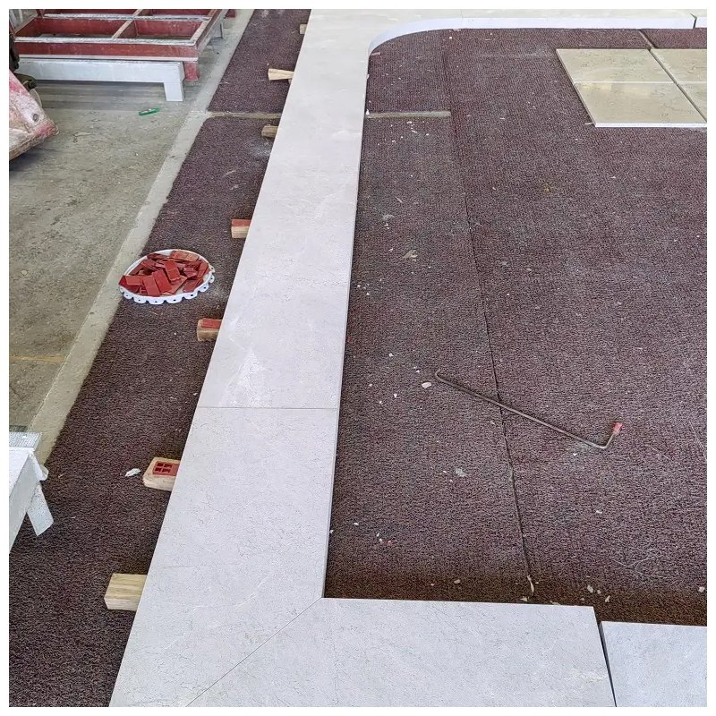 Sandblasted Castle Grey Marble Outdoor Pool Coping Tiles