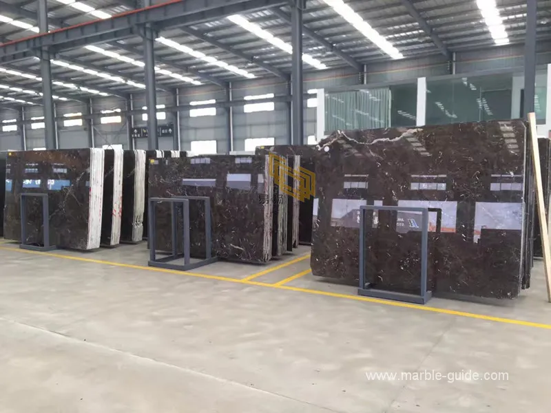 Dark Emperador Brown Marble Slab View 3