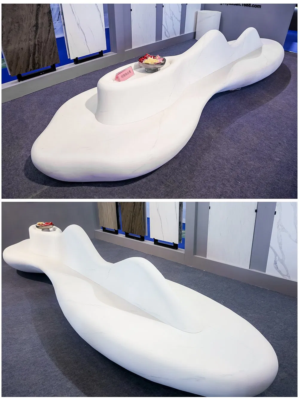 Premium Calacatta Marble Vein Solid Surface Slab for Luxury Designs