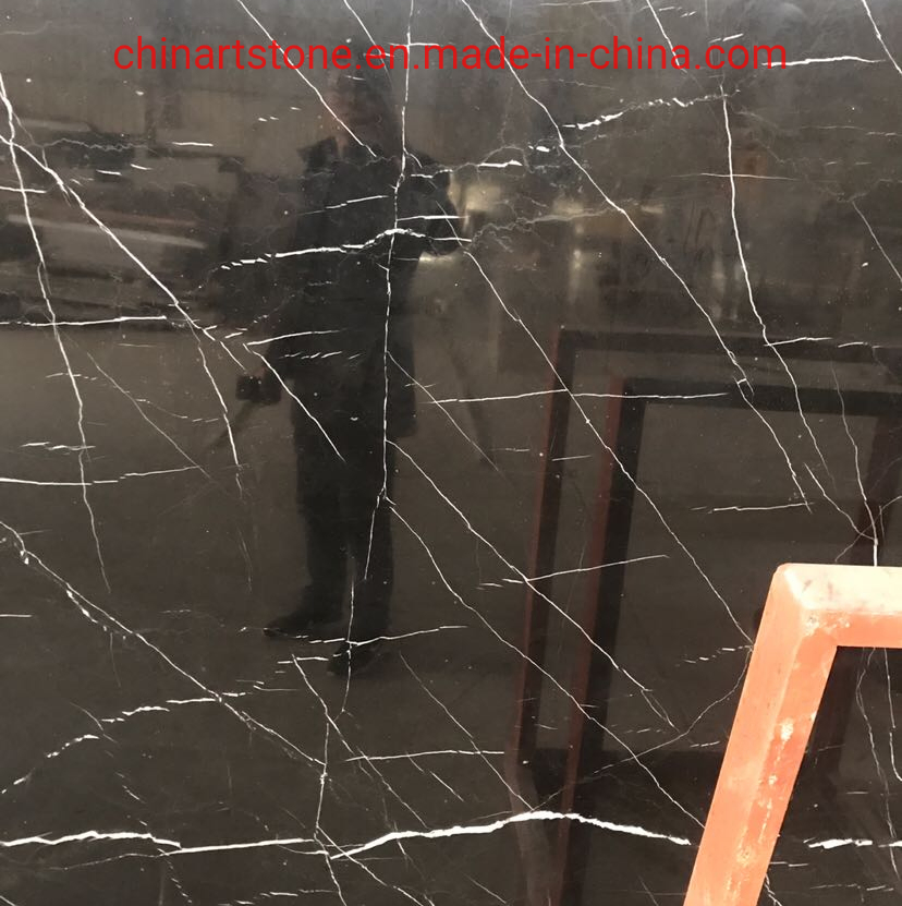 Top Quality Chinese Nero Marquina Black Marble for Slab and Tile