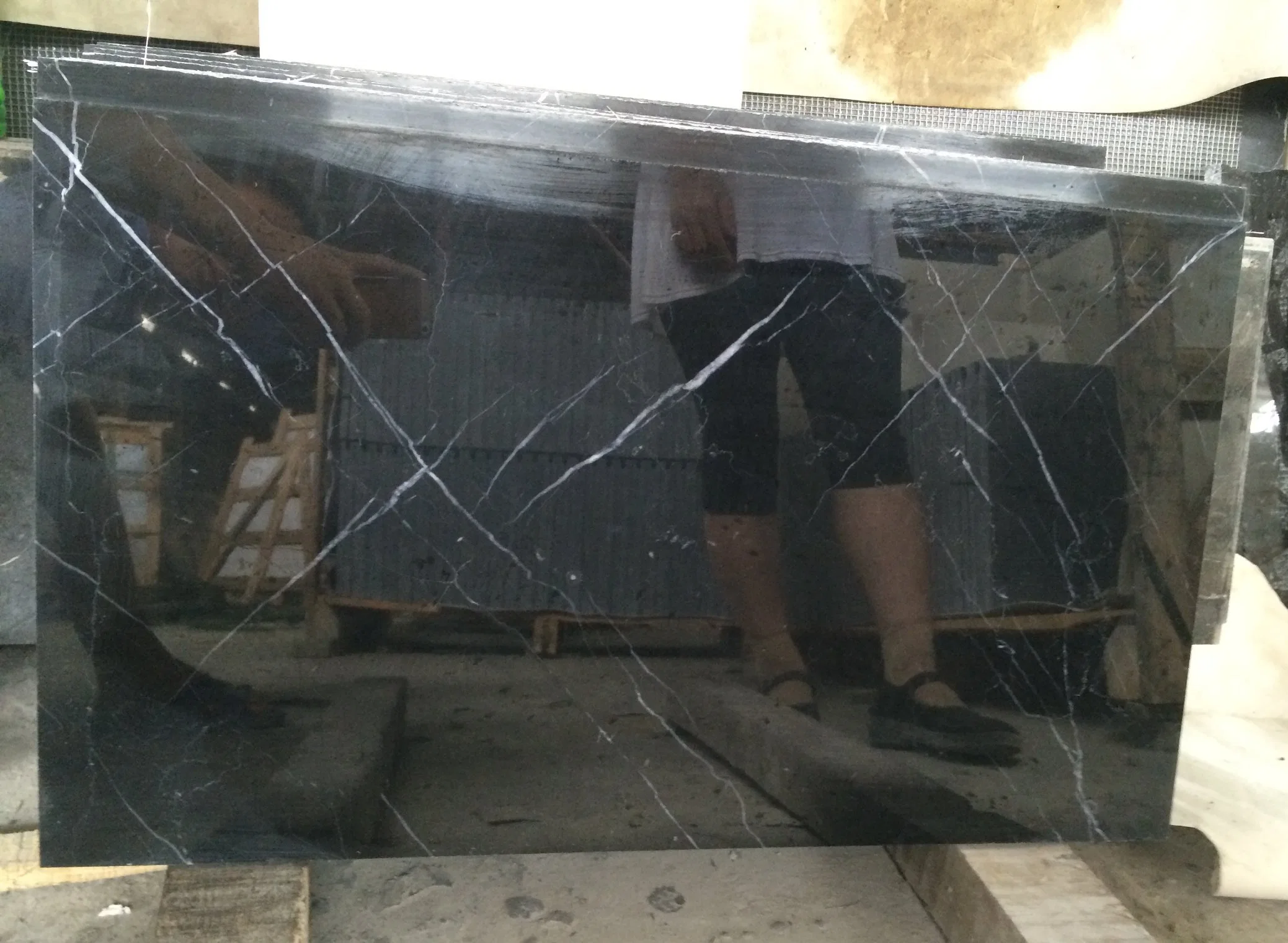 High Quality Nero Marquina Black Marble Tiles, Marble Slabs