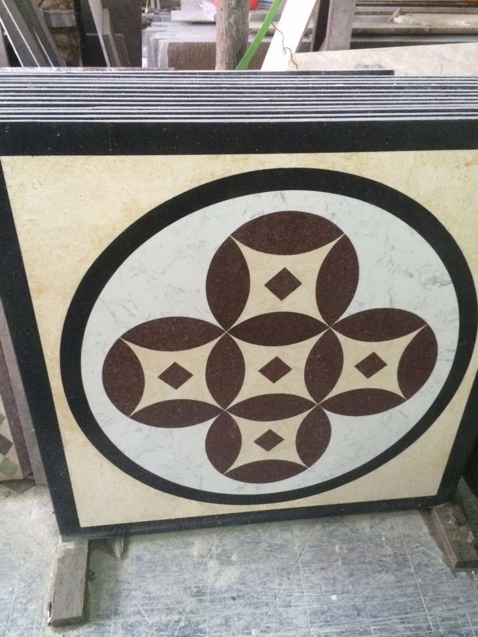 Factory Drect Sale Natural Stone Waterjet Marble Medallions Flooring Pattern Marble Marmol Tiles Design Floor