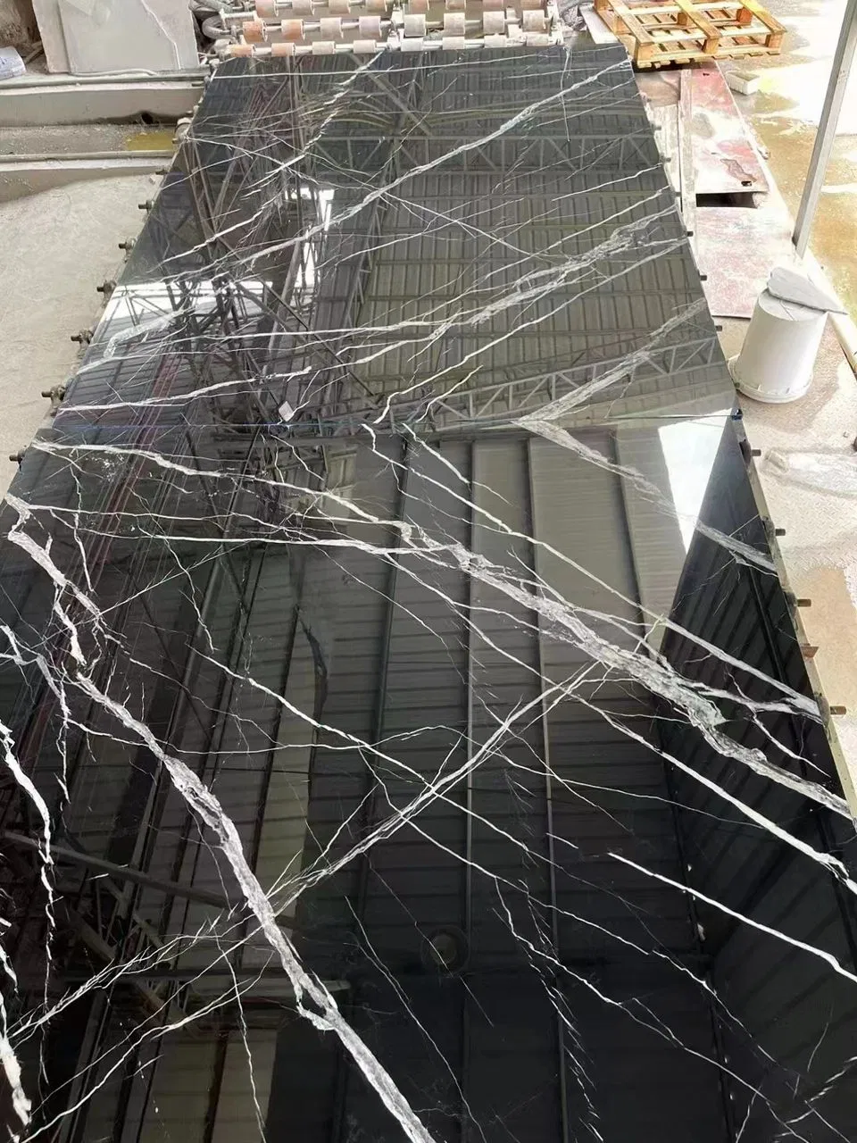 Natural Stone Nero Marquina Black and White Marble Customized Size for Countertop and Big Slabs/Tiles