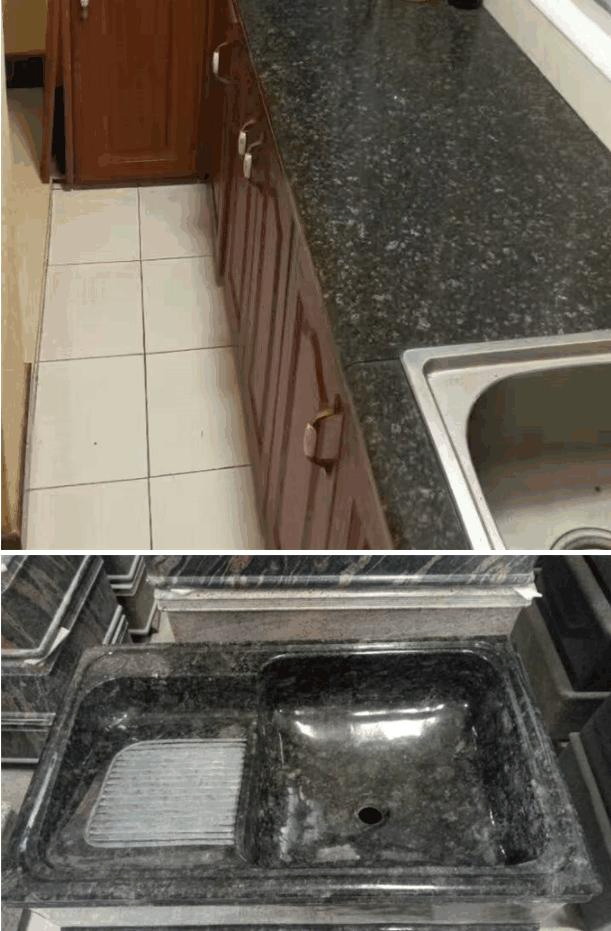 Green Granite Countertop Color Verde Butterfly with Backsplash