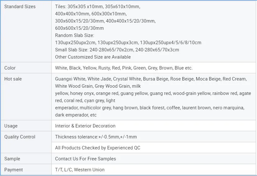 Natural Stone Marble Slab