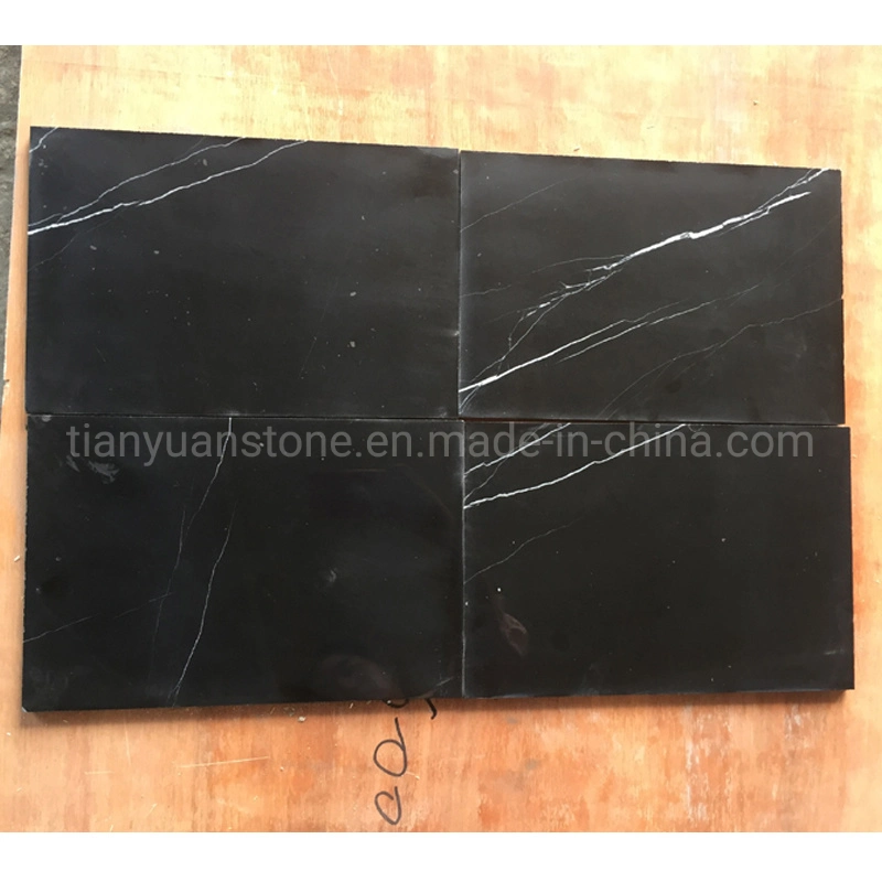 Chinese Nero Marquina Black and White Marble Tiles