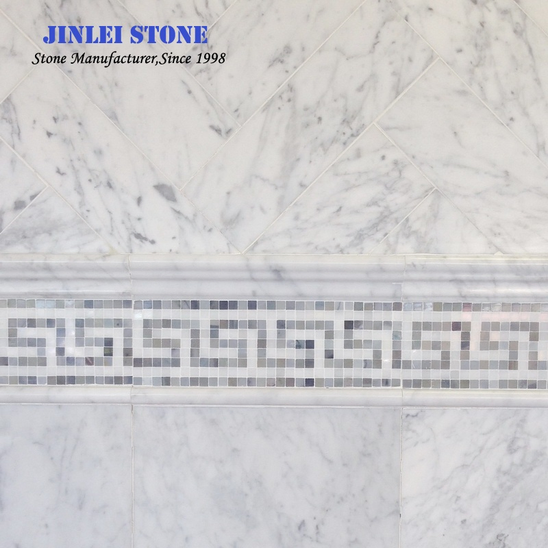 Natural Stone Italian Hexagon Bianco Carrara White Marble Slab/Tile Flooring/Vanitytop/Kitchen Countertop Marble