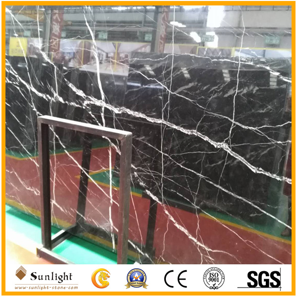 Cheap China Natural Black Nero Marquina Marble/Stone Slabs