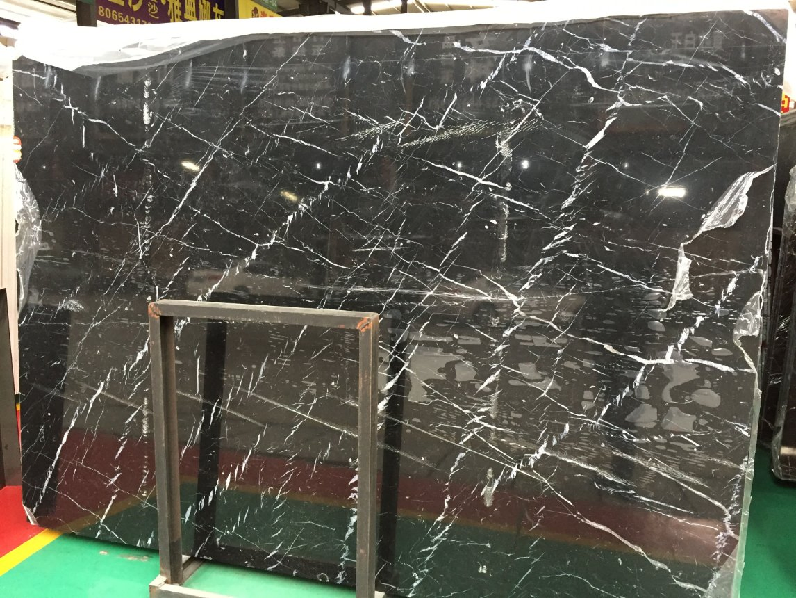 Nero Marquina Black Marble for Stair Wall Bathroom Tile