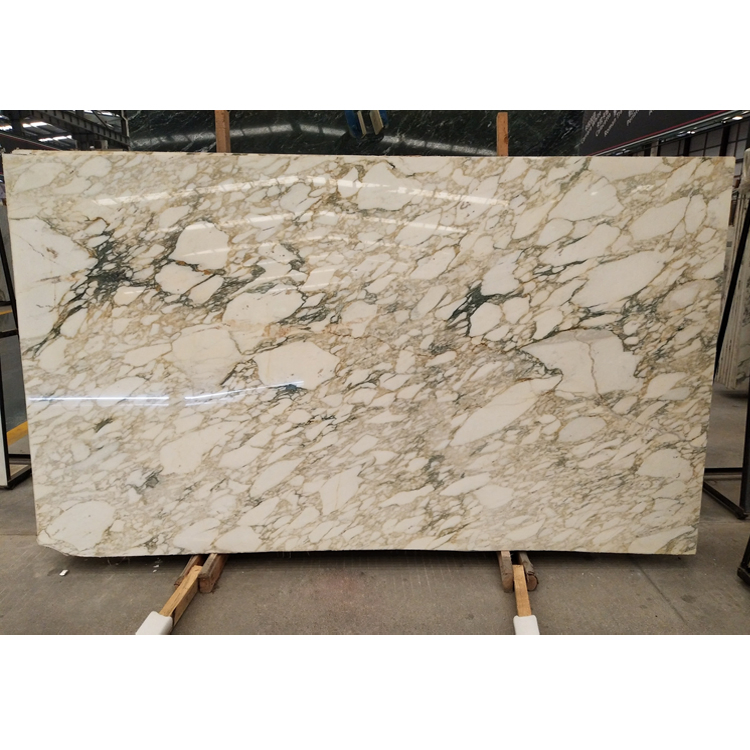 Custom Italian Marble Slab Venetian Golden Marble Kitchen Countertop Calacatta White Marble with Gold Veins
