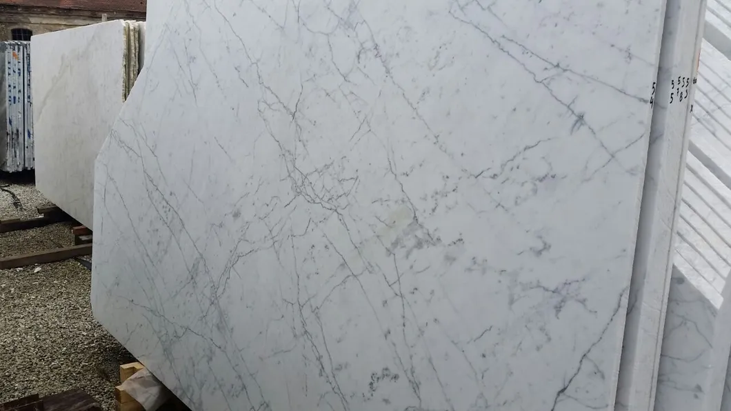 Natural Stone White Grey Veins Bianco Carrara Marble