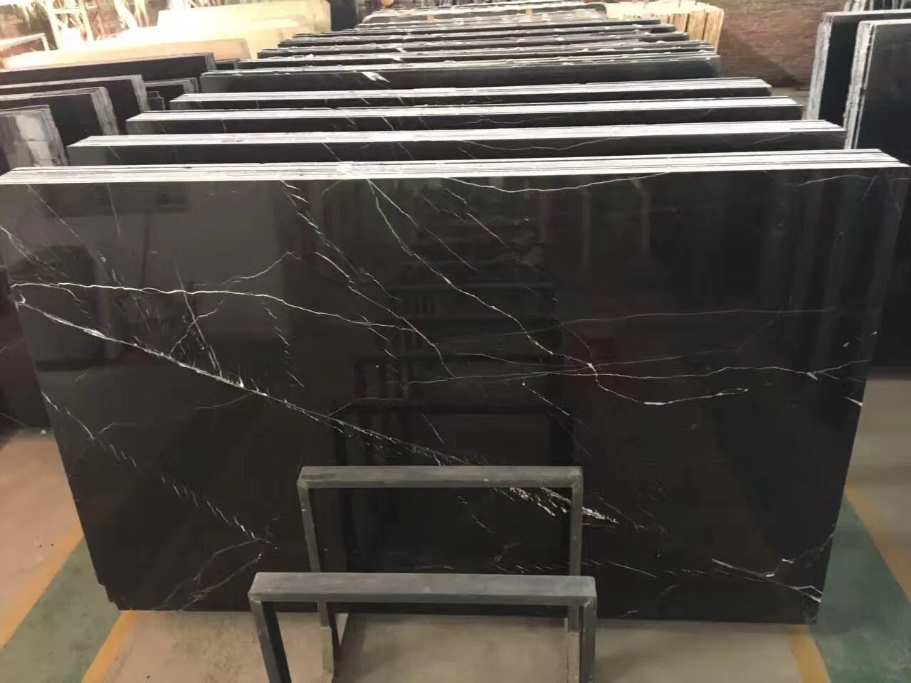 High Quality Nero Marquina Black Marble Tiles, Marble Slabs