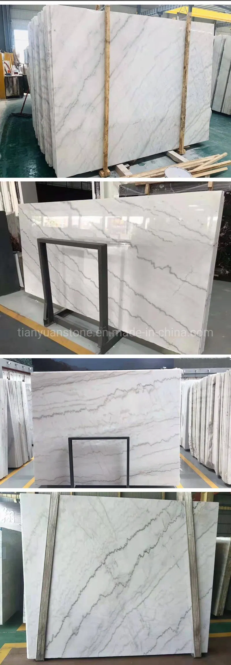 Natural Stone Chinese Polished Guangxi/Bianco Carrara White Marble