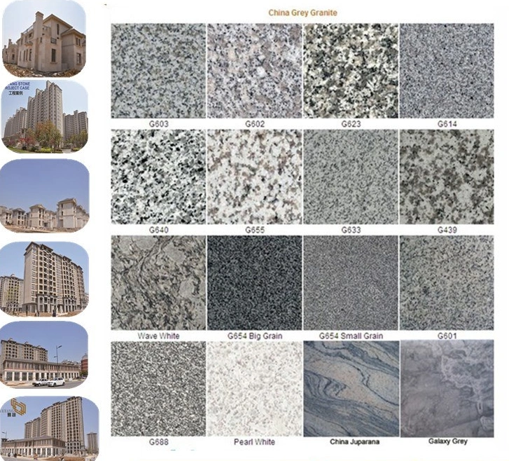 G603/G654/G687/G562/G623 /G682/G439/Black/White/Black/Red/Grey/Yellow/Green/Brown Natural Stone Granite Tiles for Kitchen/Floor/Paving/Foors/Wall Outside