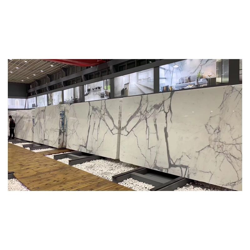 High-Quality Calacatta White Marble Slab for Home Dé Coration, Luxurious Italian Calacatta Vagli Marble Tile