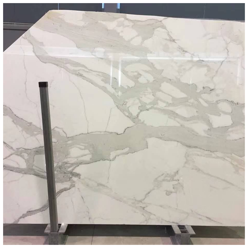 Polished Italian White Calacatta Marble for Indoor Tiles and Countertops