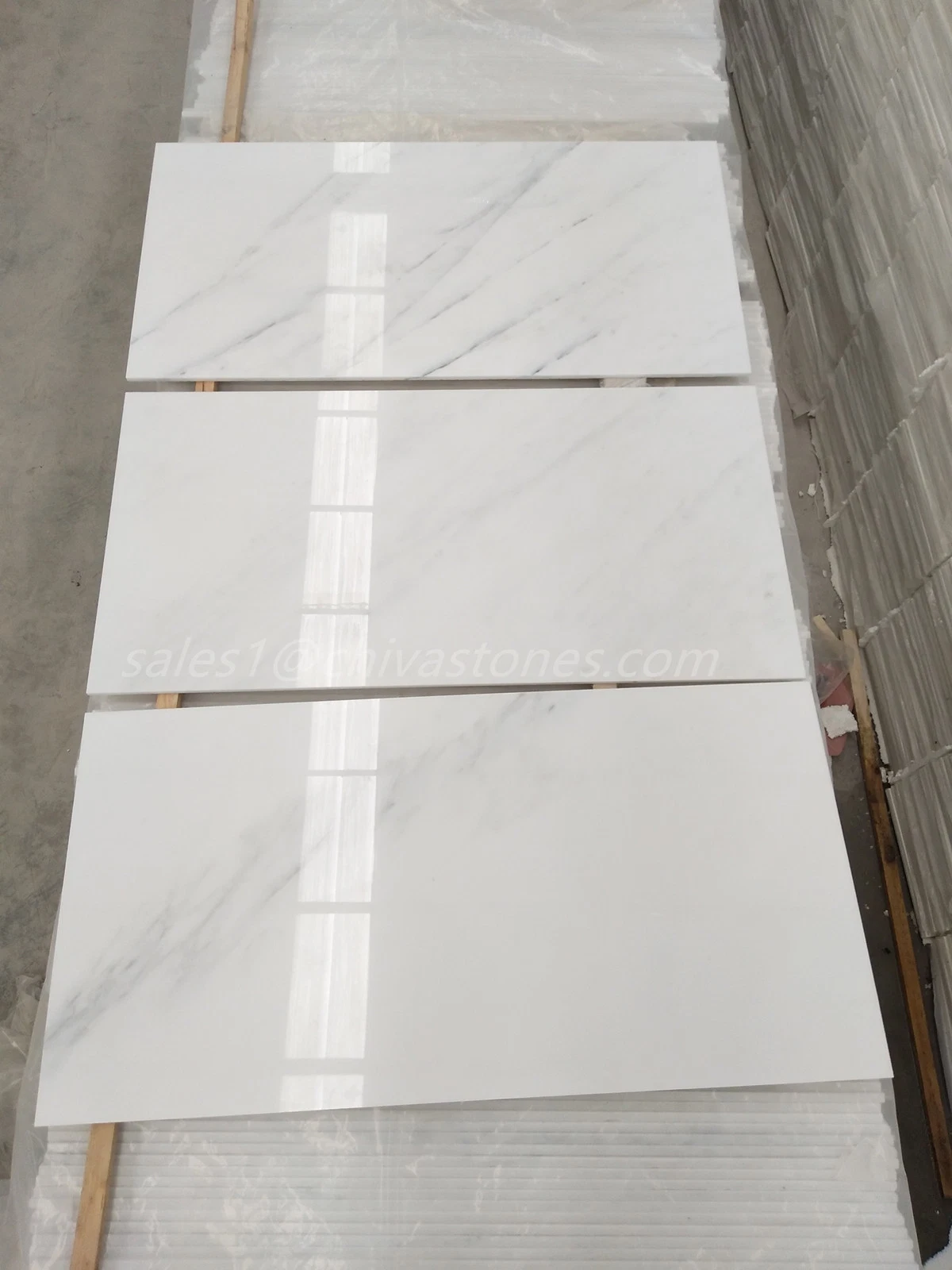 Polished China Oriental/Easten/Calacatta/Statuario/Statuary White Marble Tiles Stone Slab Marble Flooring Tile Marble Countertop