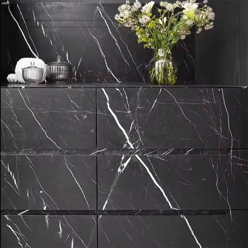 Wholesale Nero Marquina Chinese Marble Stone Tile Black Marble with White Veins Good Price