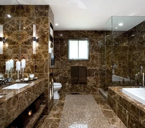 Dark Brown Emperador Marble Project 1