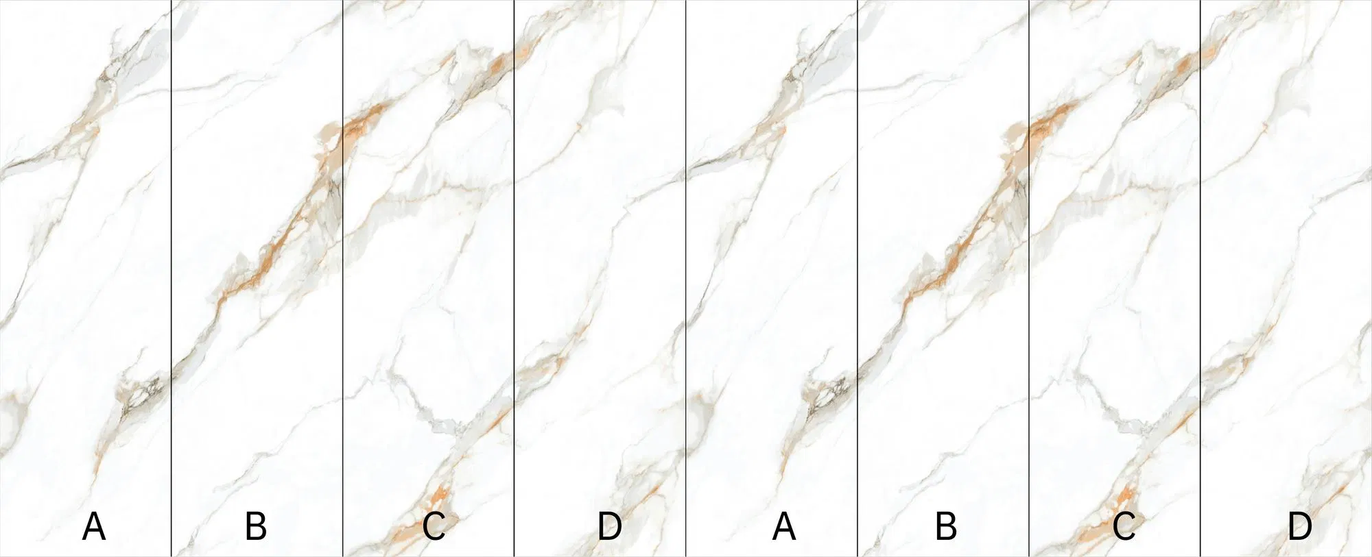 Calacatta White Marble Slabs for Kitchen/Countertops/TV Background Tile/Vanity/Worktop/Bathroom