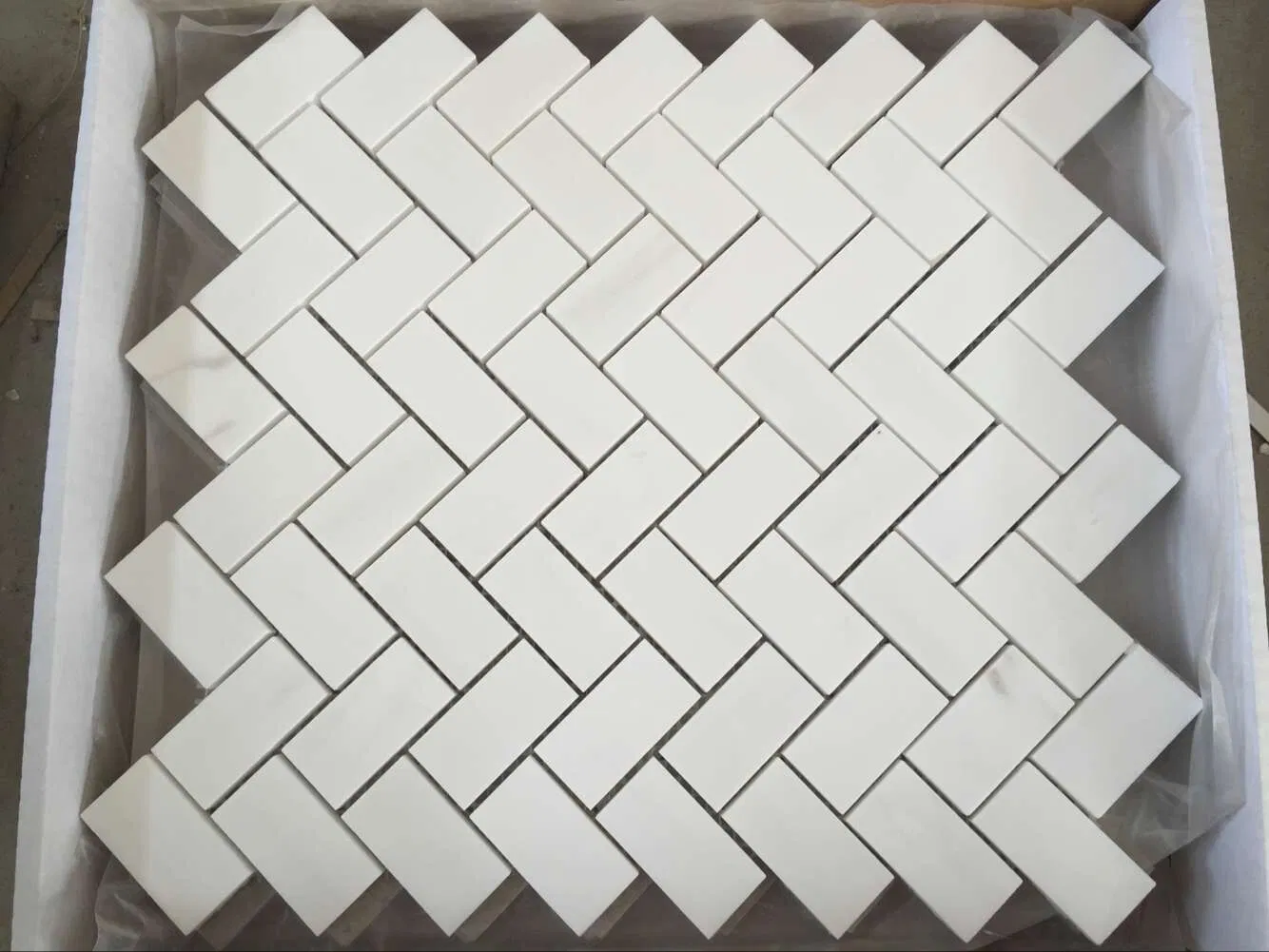 Natural Stone White Marble Mosaic, Mosaic Veneer
