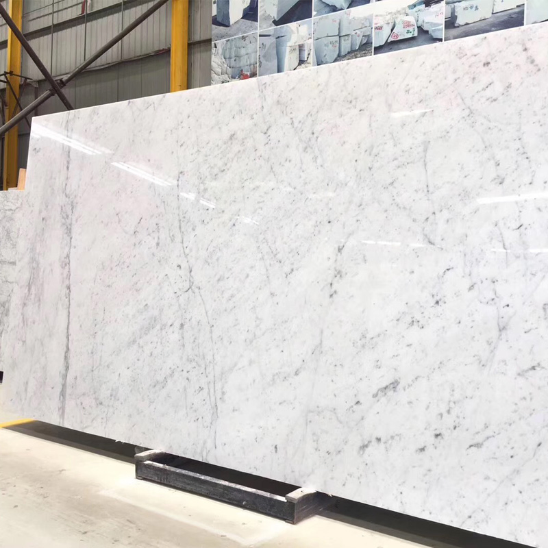 Bianco Carrara White Marble Slabs Natural Stone for Kitchen Countertops/Bathrooms &amp; Interior Design