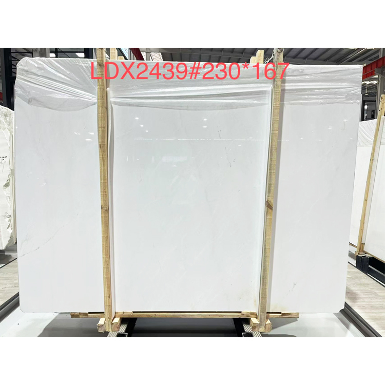 Home Villa Hotel Bathroom Marble Wall Floor Tiles Crystal Pure White Marble Slab Snow White Thassos Marble