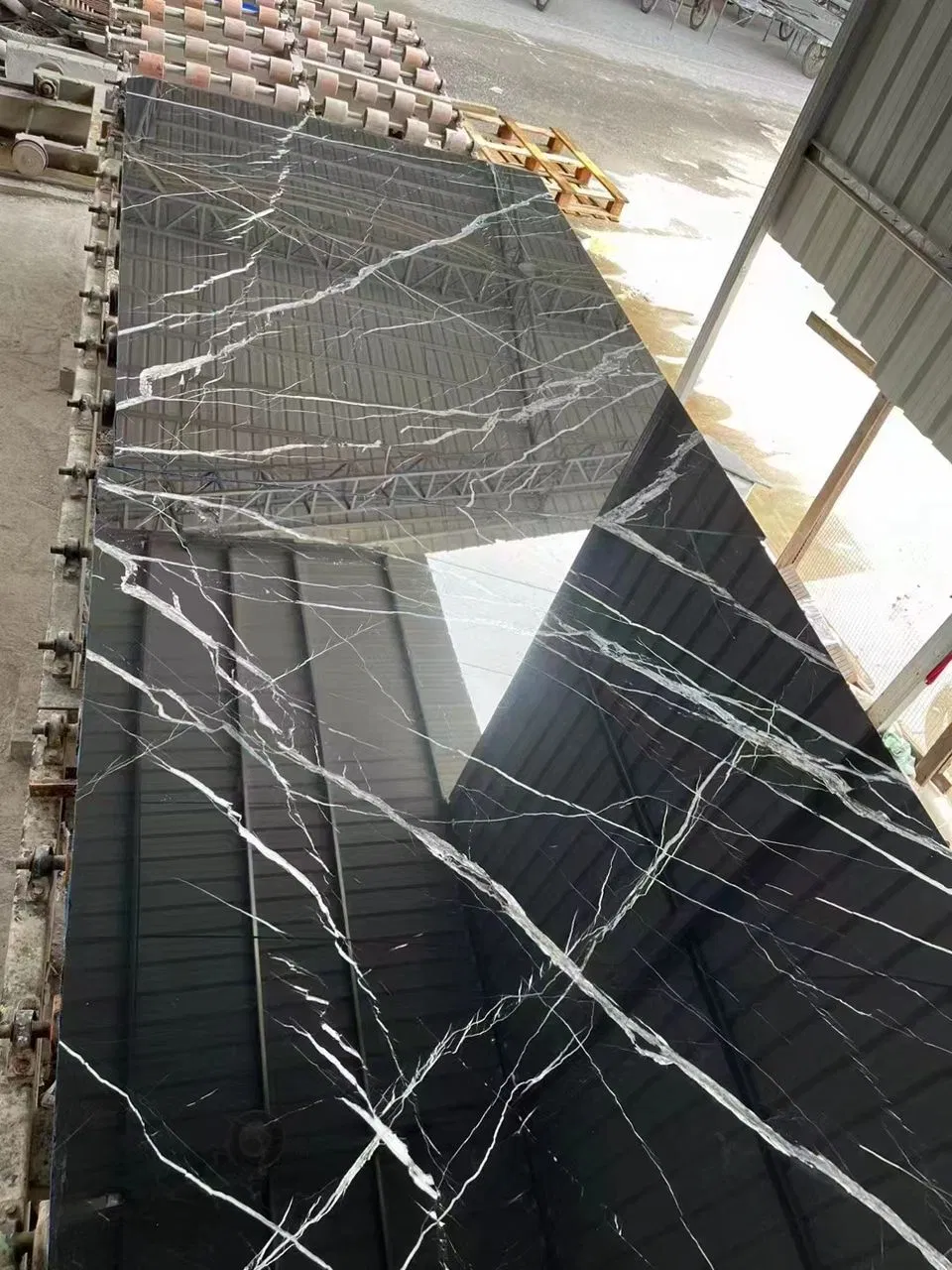 Natural Stone Nero Marquina Black and White Marble Customized Size for Countertop and Big Slabs/Tiles