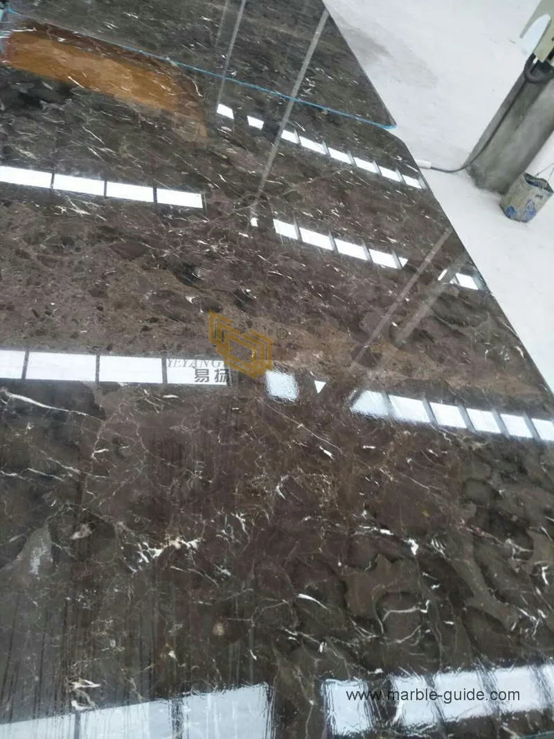 Dark Emperador Brown Marble Slab View 2