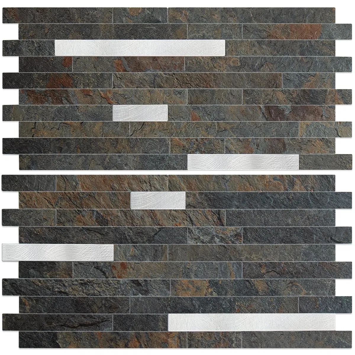 Heavy-Duty Peel and Stick Backsplash, 12X12 Inch Self-Adhesive Wall Tile Stick on Kitchen Countertop, Beige and White Mosaic Tile Peel and Stick Backsplash