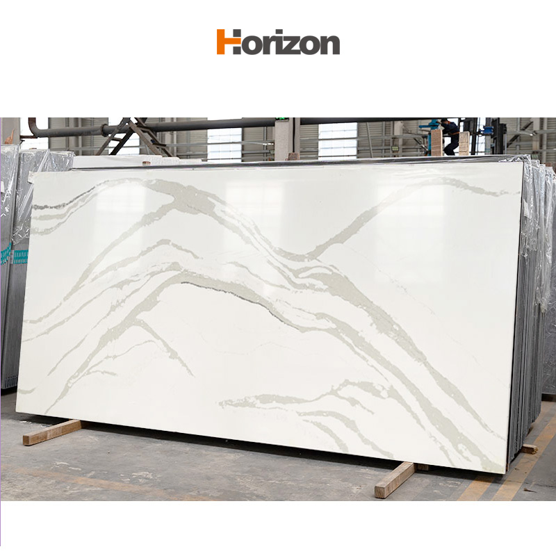 Calacatta Wow Lq-8 Artificial Stone Marble Effect Kitchen Table Tops Calactta Quartz Slab Countertops