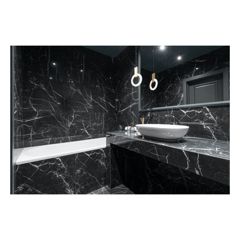 Interior Decoration Tile Custom Size Thin Nero Marquina Flexible Natural Marble Veneer for Wall Cladding Countertops