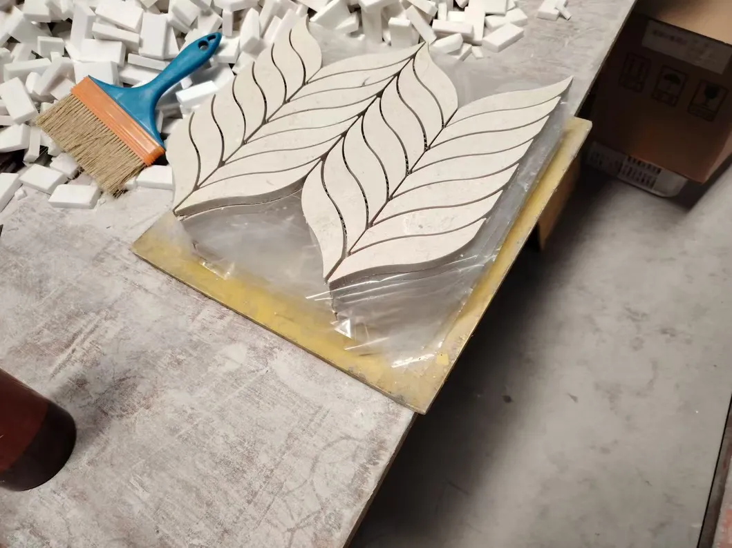 Beige Marble Leaf Mosaic