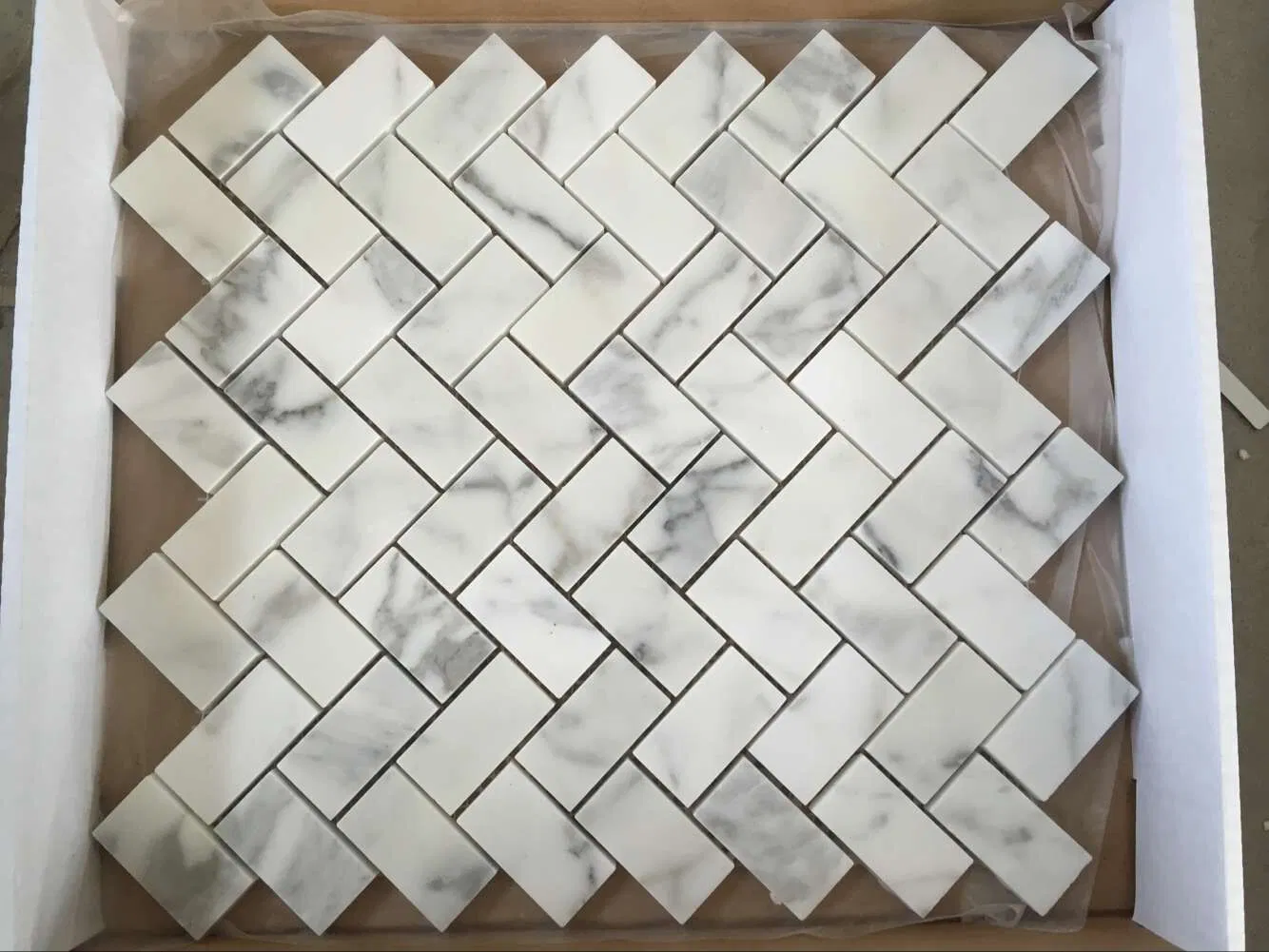 Natural Stone White Marble Mosaic, Mosaic Veneer