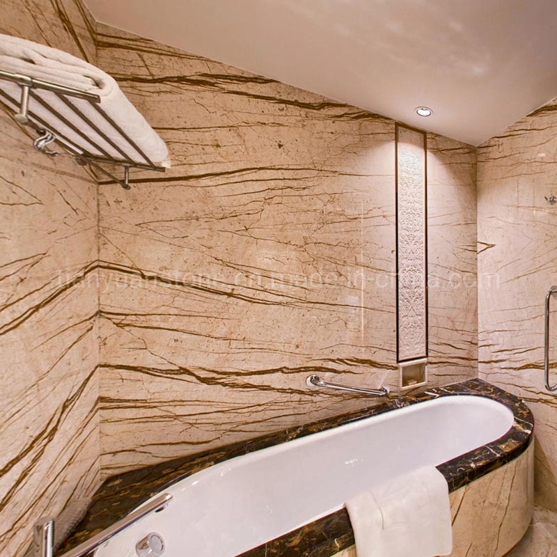 Sofitel Gold Marble and Portoro Gold/Beige/Yellow Gold Tiles Marble Tile Floors