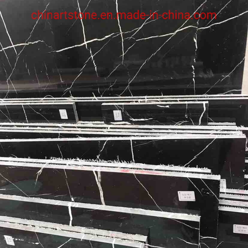 Top Quality Chinese Nero Marquina Black Marble for Slab and Tile