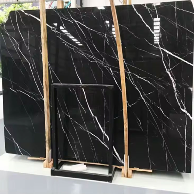 Wholesale Nero Marquina Chinese Marble Stone Tile Black Marble with White Veins Good Price