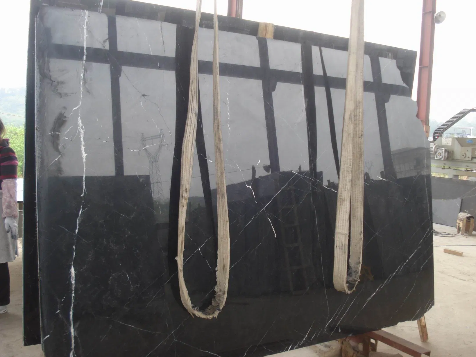 Cheap Black Marble Nero Marquina Marble Factory Price Wall Floor Covering Spain Black Marble Fireplace Decoration