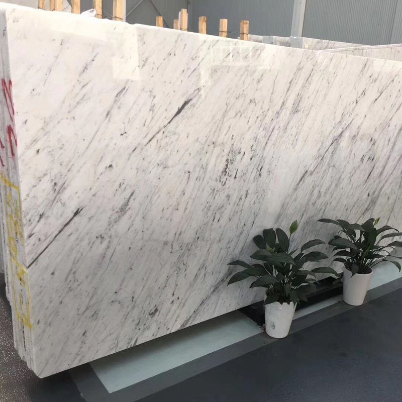 Bianco Carrara White Marble Slabs Natural Stone for Kitchen Countertops/Bathrooms &amp; Interior Design