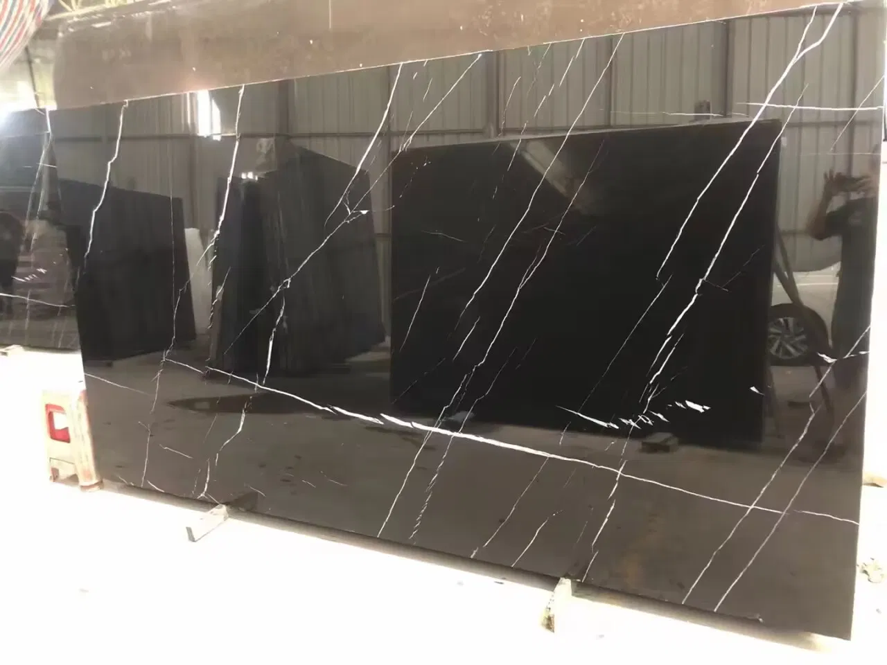 Natural Stone Nero Marquina Black and White Marble Customized Size for Countertop and Big Slabs/Tiles