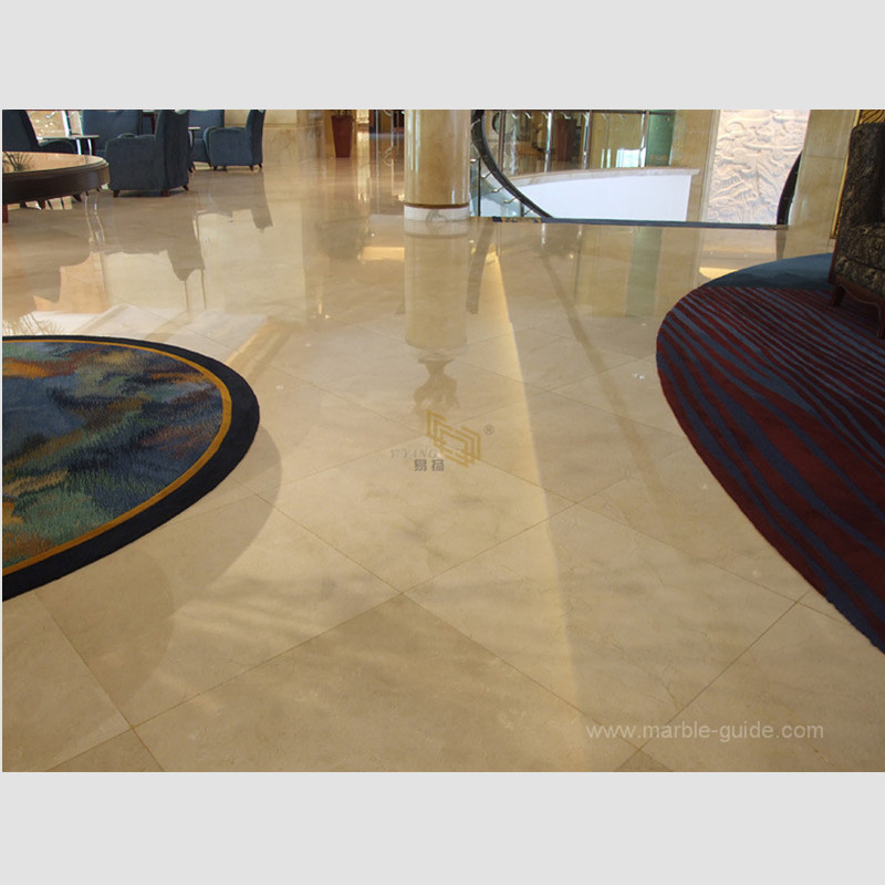 Factory Supply Crema Marfil Marble Slab Tiles for Hotel Countertop/Flooring/Staircase/Vanity Top