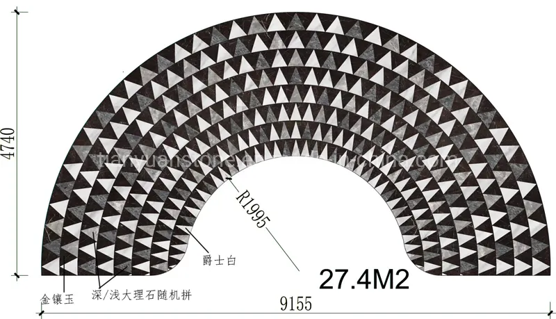 Greek Thassos White Hexagon Shaped Marble Stone Mosaic